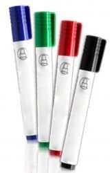 Flipchart Marker, je1x Rot, Blau, Schwarz, grün 1,5- 3mm Rundspitze zum schreiben auf Flipchartblöcken 
